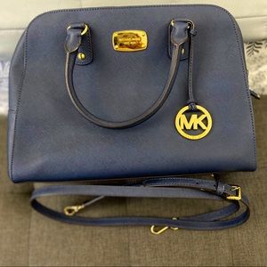 Michael Kors Navy Blue Large Satchel